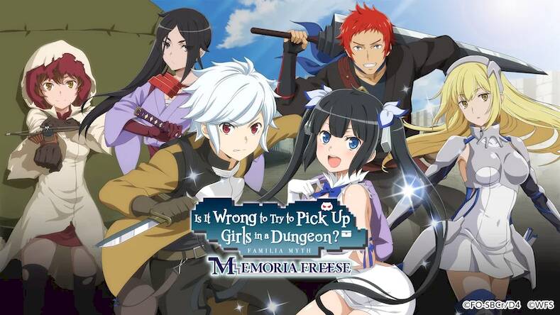 Скачать взломанную DanMachi - MEMORIA FREESE [Бесплатные покупки] MOD apk на Андроид