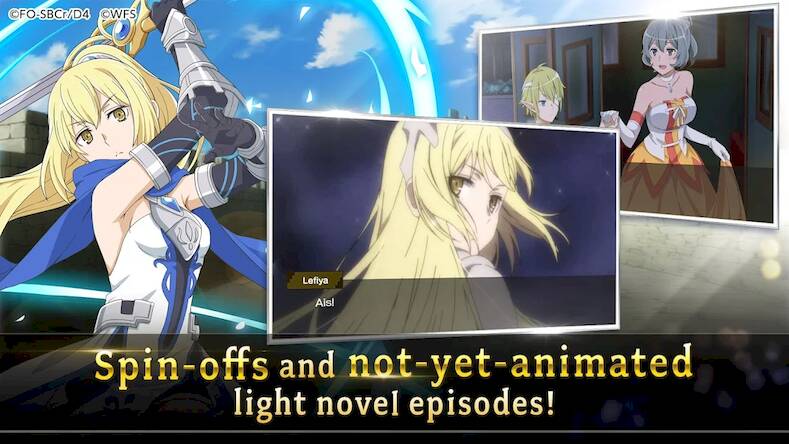 Скачать взломанную DanMachi - MEMORIA FREESE [Бесплатные покупки] MOD apk на Андроид
