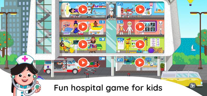 Скачать взломанную SKIDOS Hospital Games for Kids [Бесплатные покупки] MOD apk на Андроид
