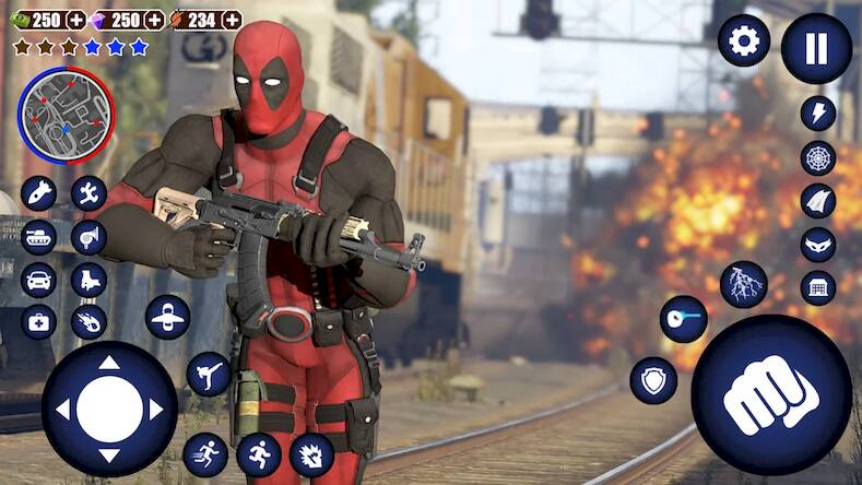 Скачать взломанную Синий Паук Игра Супер Человек [Много денег] MOD apk на Андроид