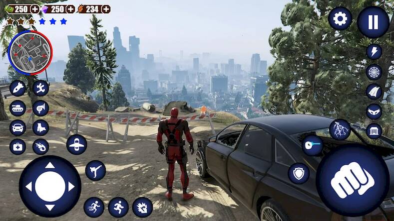 Скачать взломанную Синий Паук Игра Супер Человек [Много денег] MOD apk на Андроид