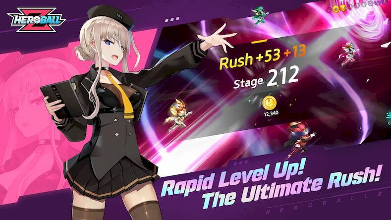 Скачать взломанную Hero Ball Z - Idle RPG [Бесплатные покупки] MOD apk на Андроид