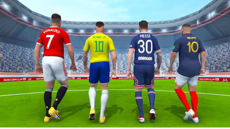 Скачать взломанную Игра футбольной лиги 3D [Много монет] MOD apk на Андроид