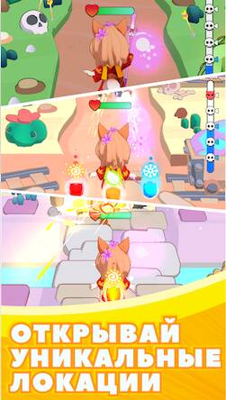 Скачать взломанную Kitsune AFK Hero:Cute Idle RPG [Много денег] MOD apk на Андроид