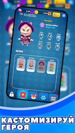 Скачать взломанную Kitsune AFK Hero:Cute Idle RPG [Много денег] MOD apk на Андроид