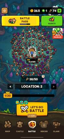 Скачать взломанную Apexlands- idle tower defense [Много монет] MOD apk на Андроид