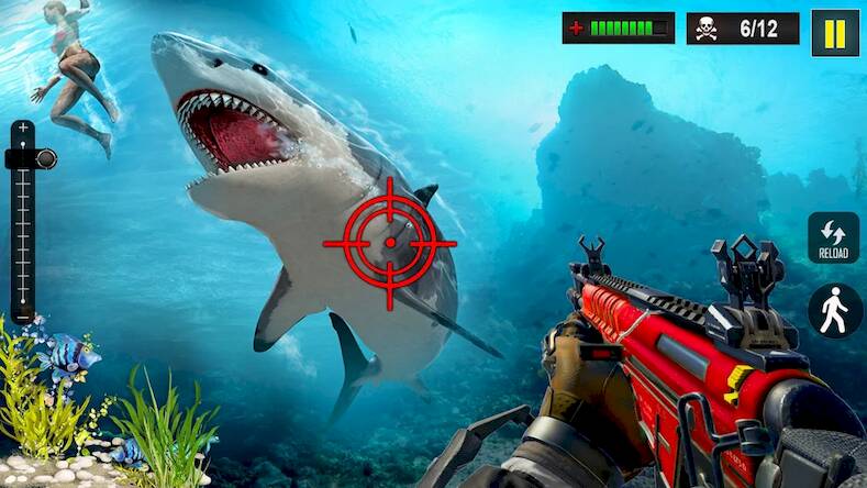 Скачать взломанную Shark Attack FPS Sniper Game [Мод меню] MOD apk на Андроид