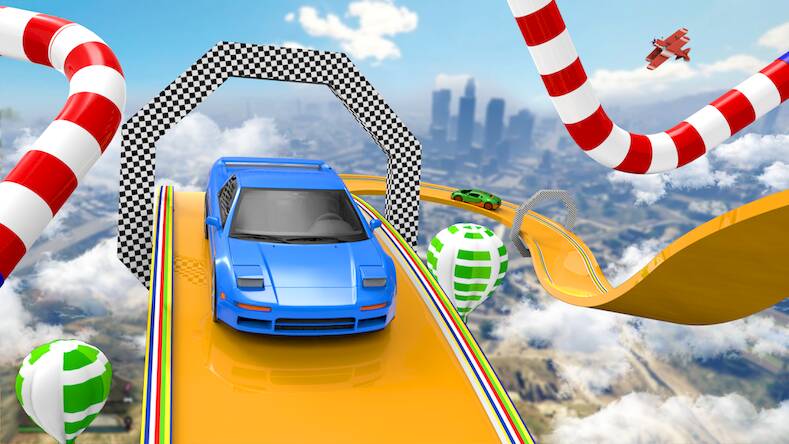 Скачать взломанную Гонки каскадерских автомобилях [Много монет] MOD apk на Андроид