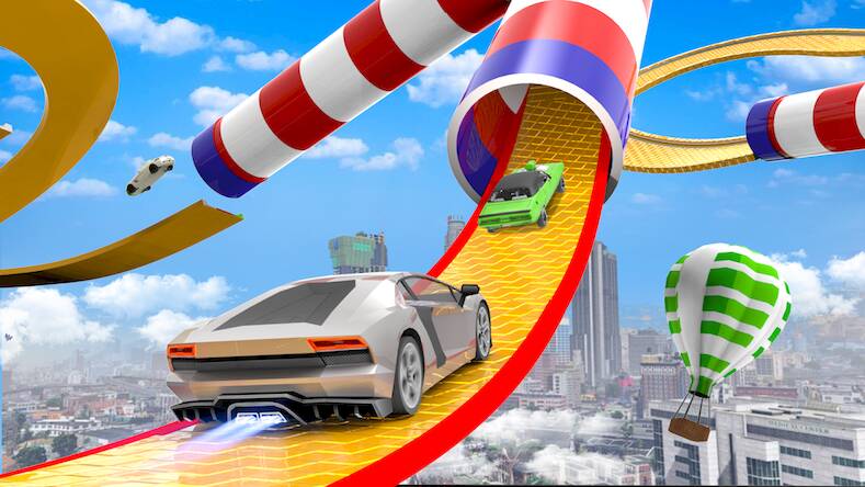 Скачать взломанную Гонки каскадерских автомобилях [Много монет] MOD apk на Андроид