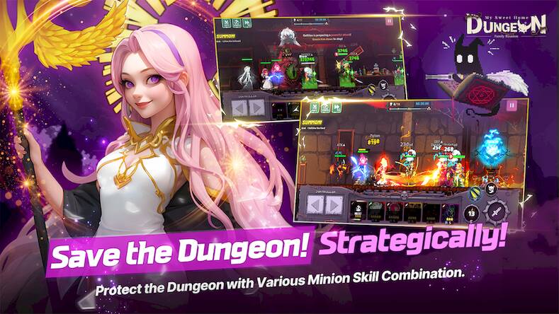 Скачать взломанную My Home Dungeon: Defense RPG [Много монет] MOD apk на Андроид