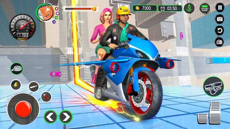 Скачать взломанную Flying Bike Driving Simulator [Бесплатные покупки] MOD apk на Андроид