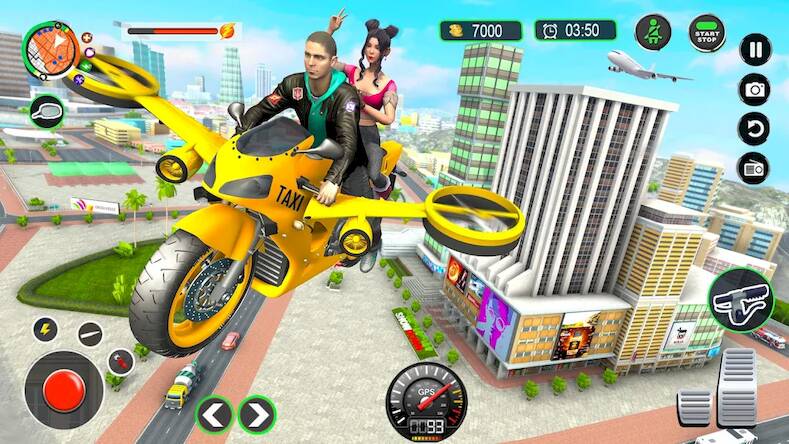 Скачать взломанную Flying Bike Driving Simulator [Бесплатные покупки] MOD apk на Андроид