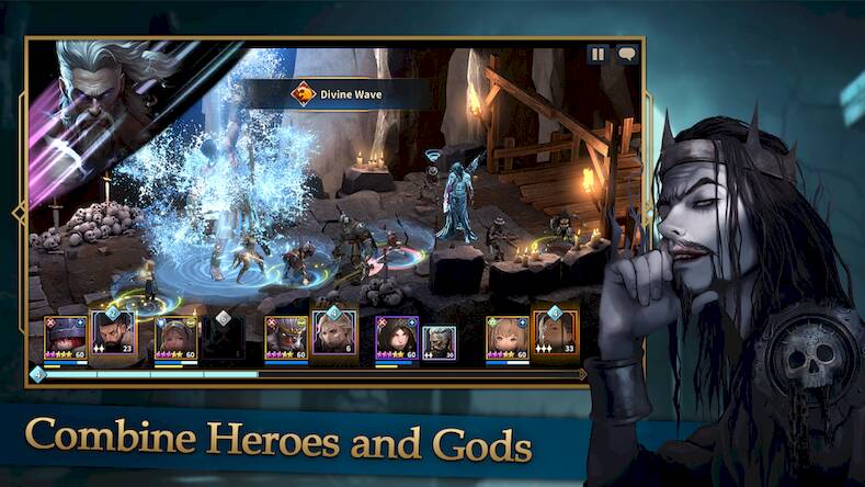 Скачать взломанную Gods Raid : Team Battle RPG [Много денег] MOD apk на Андроид