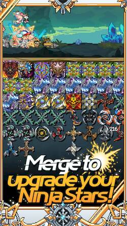 Скачать взломанную Merge Ninja Star 2 [Много монет] MOD apk на Андроид