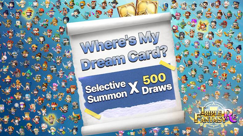 Скачать взломанную Triple Fantasy RE: 500 summons [Бесплатные покупки] MOD apk на Андроид
