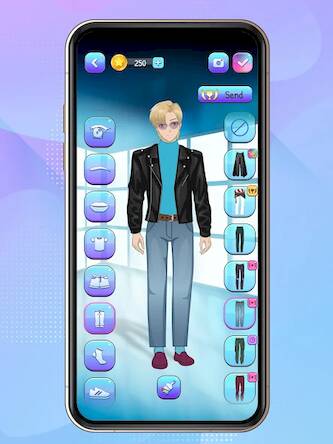 Скачать взломанную Anime Boys Dress Up Games [Много монет] MOD apk на Андроид