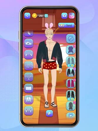 Скачать взломанную Anime Boys Dress Up Games [Много монет] MOD apk на Андроид