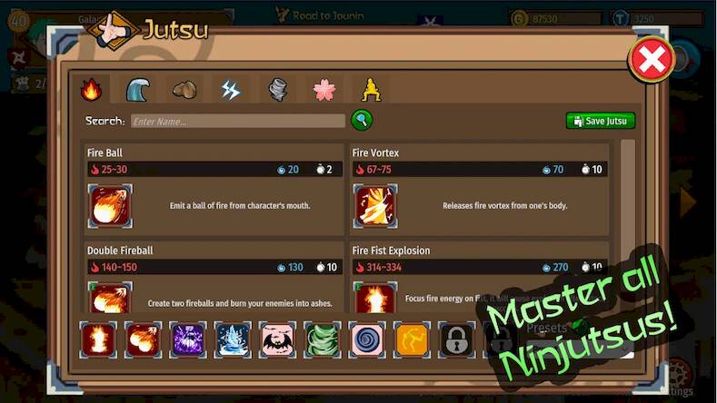 Скачать взломанную Ninja Master: A Shinobi Saga [Бесплатные покупки] MOD apk на Андроид