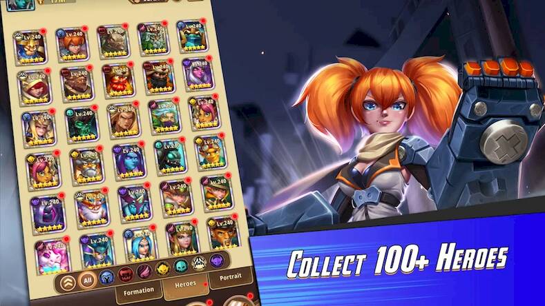 Скачать взломанную Heroes Awaken: Idle RPG [Много монет] MOD apk на Андроид