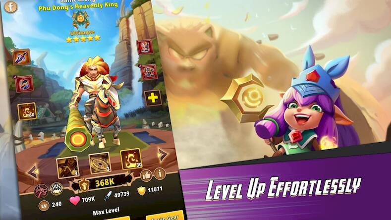 Скачать взломанную Heroes Awaken: Idle RPG [Много монет] MOD apk на Андроид