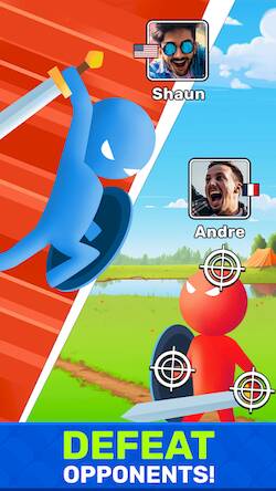 Скачать взломанную Stick Together: Team Battle [Много монет] MOD apk на Андроид