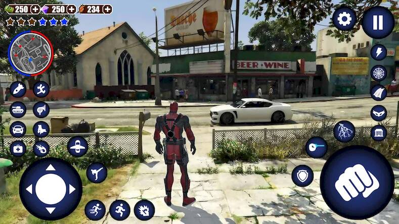 Скачать взломанную Синий Паук Игра Супер Человек [Много монет] MOD apk на Андроид