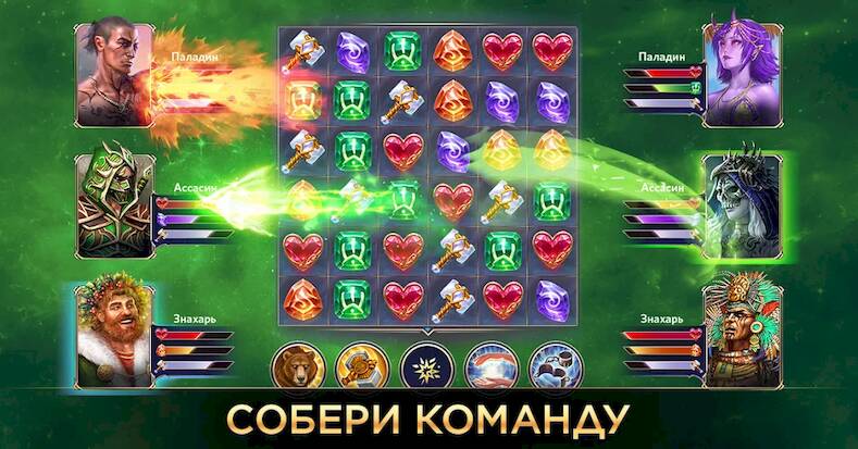 Скачать взломанную Небеса: Игры «три в ряд» с РПГ [Мод меню] MOD apk на Андроид