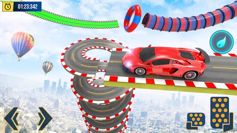 Скачать взломанную сумасшедший автомобильный трюк [Много монет] MOD apk на Андроид