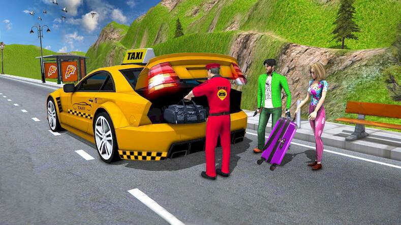 Скачать взломанную Taxi Games Driving Car Game 3D [Бесплатные покупки] MOD apk на Андроид