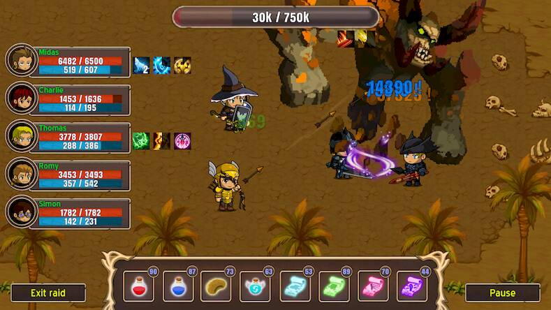 Скачать взломанную Epic Raiders - Old School RPG [Мод меню] MOD apk на Андроид