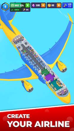 Скачать взломанную Idle Airplane Inc. Tycoon [Бесплатные покупки] MOD apk на Андроид