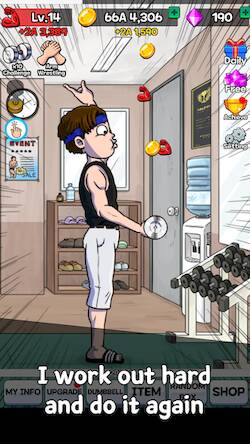 Скачать взломанную Arm Wrestling Clicker [Много денег] MOD apk на Андроид