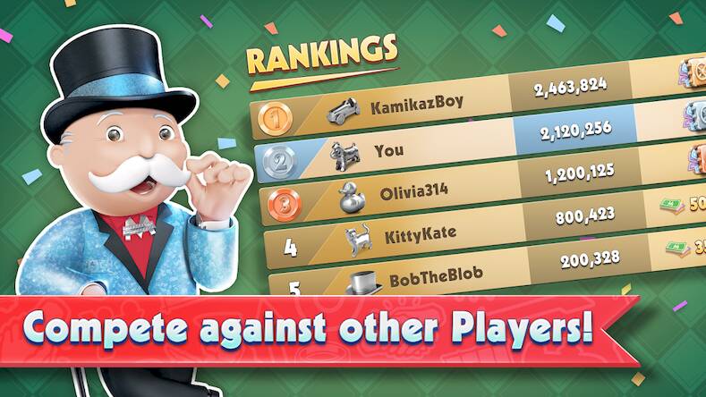 Скачать взломанную MONOPOLY Tycoon [Много монет] MOD apk на Андроид