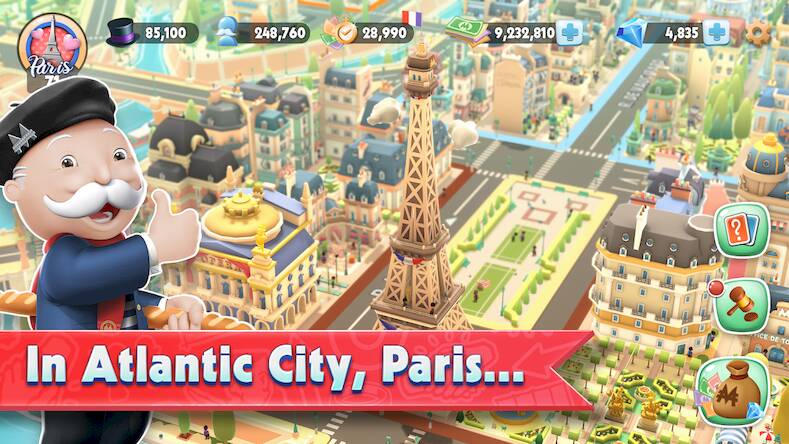Скачать взломанную MONOPOLY Tycoon [Много монет] MOD apk на Андроид