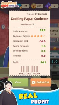 Скачать взломанную Cooking Papa:Cookstar [Много монет] MOD apk на Андроид