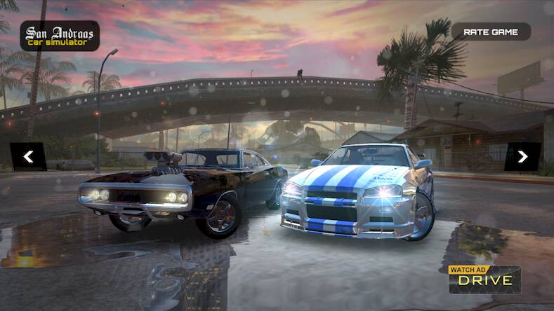 Скачать взломанную Car Simulator San Andreas [Много монет] MOD apk на Андроид