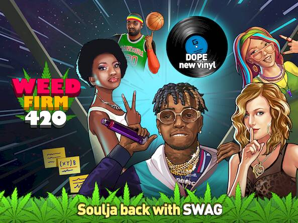 Скачать взломанную Weed Firm 2: Bud Farm Tycoon [Бесплатные покупки] MOD apk на Андроид