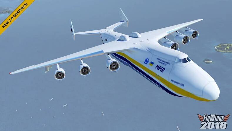 Скачать взломанную Flight Simulator 2018 FlyWings [Мод меню] MOD apk на Андроид
