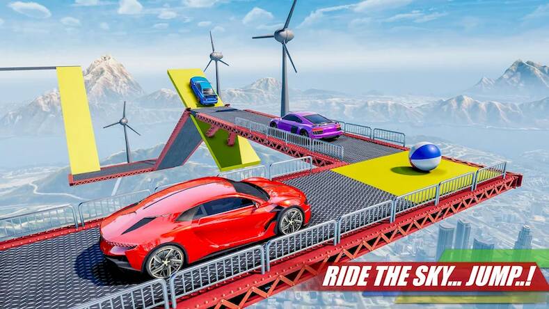Скачать взломанную Мега рампа Игры с трюками 3D [Бесплатные покупки] MOD apk на Андроид