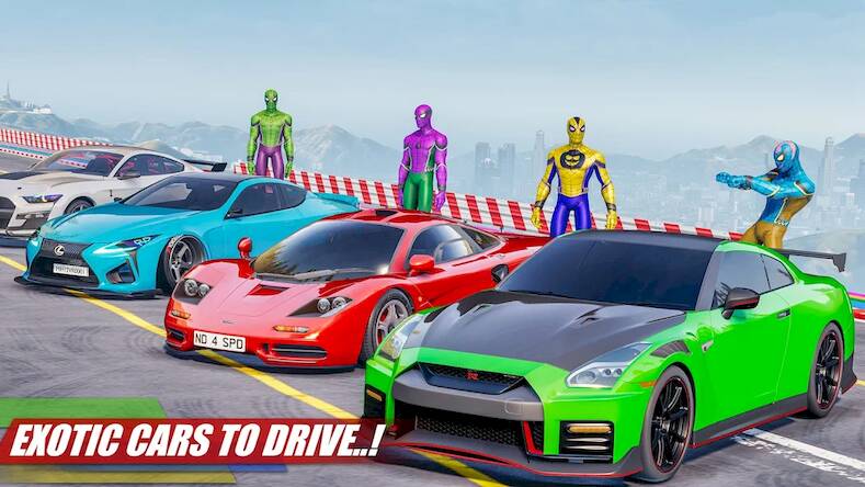 Скачать взломанную Мега рампа Игры с трюками 3D [Бесплатные покупки] MOD apk на Андроид