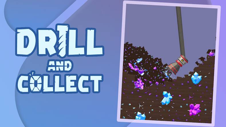 Скачать взломанную Drill and Collect - Idle Miner [Бесплатные покупки] MOD apk на Андроид