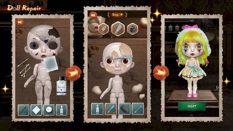Скачать взломанную Doll Repair - макияж одевалки [Много денег] MOD apk на Андроид