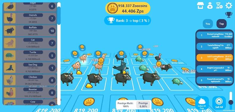 Скачать взломанную Animal Zoo Clicker [Бесплатные покупки] MOD apk на Андроид