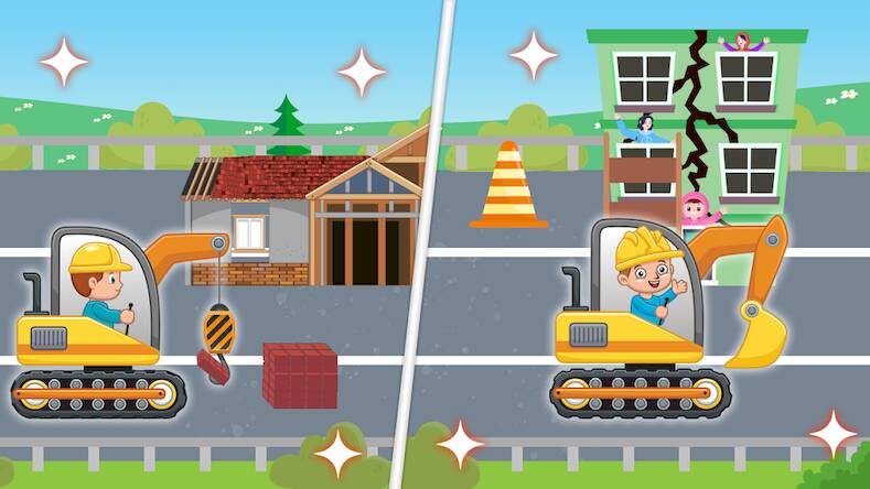 Скачать взломанную Kids Construction Trucks Games [Мод меню] MOD apk на Андроид