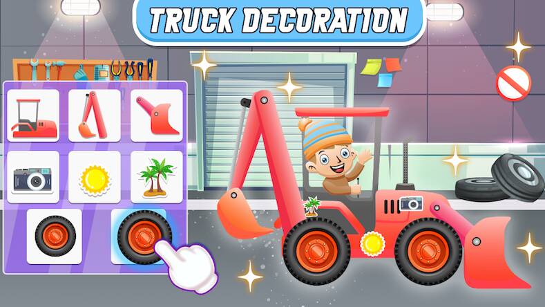 Скачать взломанную Kids Construction Trucks Games [Мод меню] MOD apk на Андроид