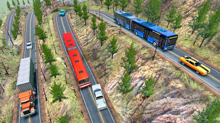 Скачать взломанную Risky Road: Hilly Bus Driver [Бесплатные покупки] MOD apk на Андроид
