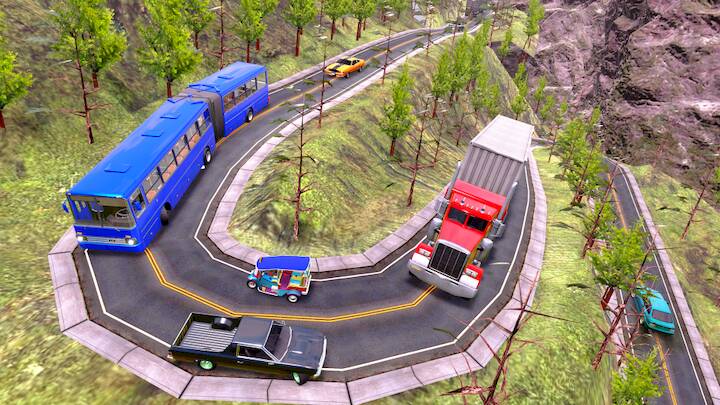Скачать взломанную Risky Road: Hilly Bus Driver [Бесплатные покупки] MOD apk на Андроид
