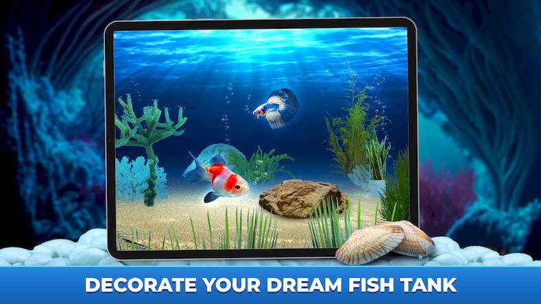 Скачать взломанную Fish Tank Clean: Aquarium Sim [Много монет] MOD apk на Андроид