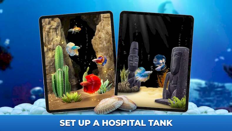 Скачать взломанную Fish Tank Clean: Aquarium Sim [Много монет] MOD apk на Андроид