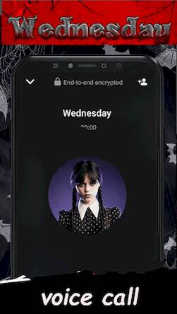 Скачать взломанную Wednesday Fake Call Video [Много денег] MOD apk на Андроид